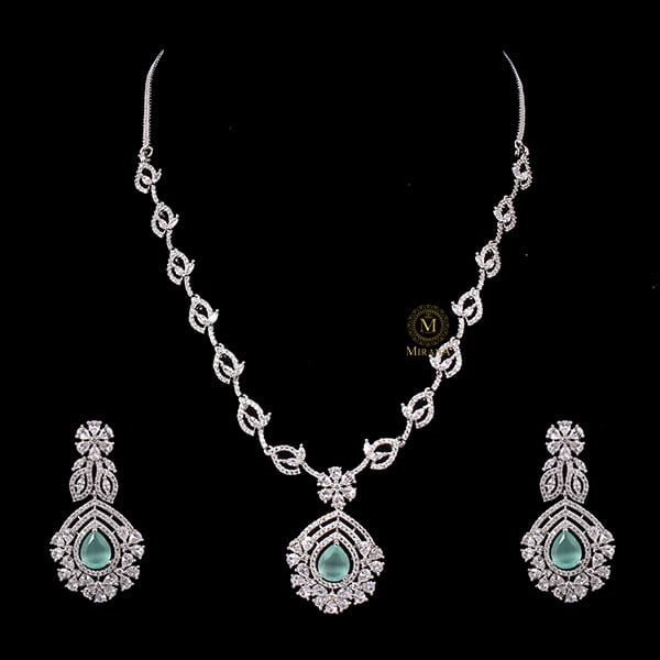 Laisha Pastel Green Designer Necklace Set