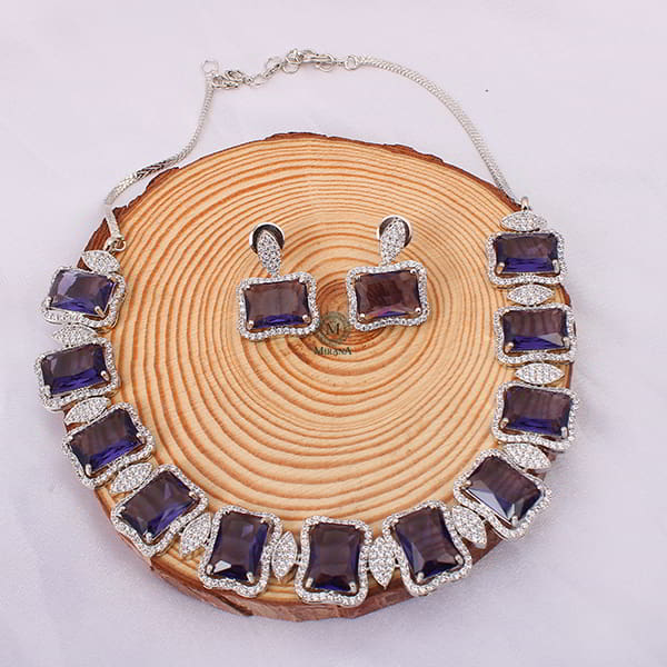 Gigi Lavender Designer Necklace Set