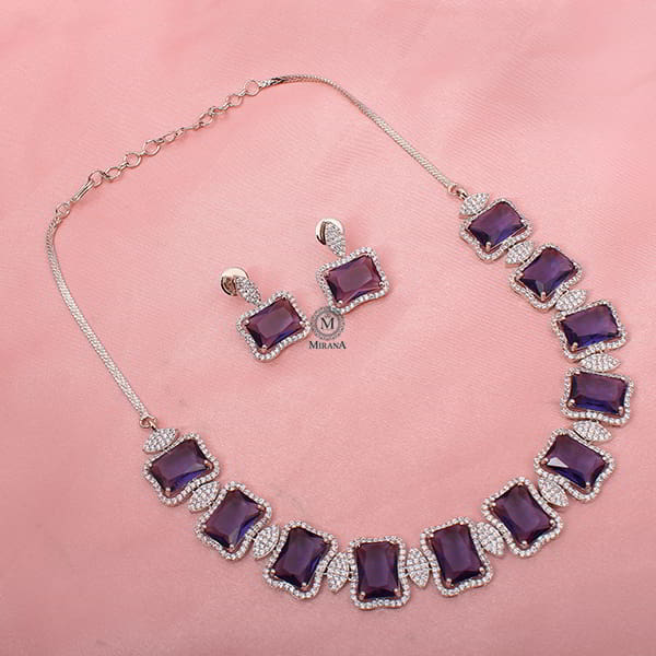 Gigi Lavender Designer Necklace Set