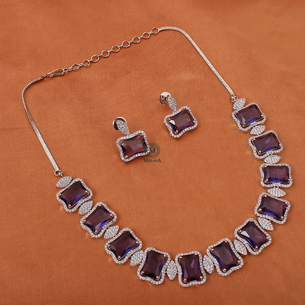 Gigi Lavender Designer Necklace Set