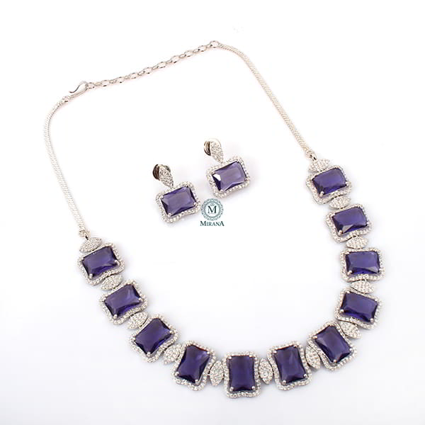 Gigi Lavender Designer Necklace Set