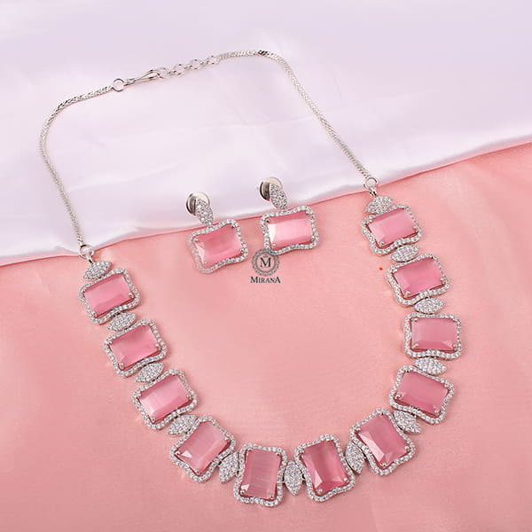 Gigi Pastel Pink Designer Necklace Set
