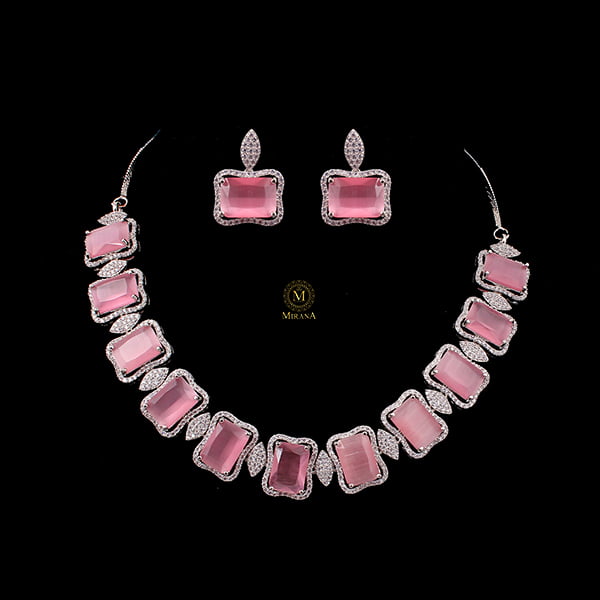 Gigi Pastel Pink Designer Necklace Set
