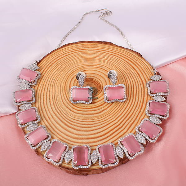 Gigi Pastel Pink Designer Necklace Set