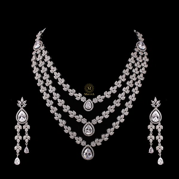 Bertina Triple Layered Designer Necklace Set