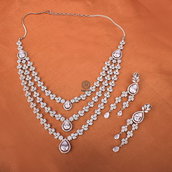 Bertina Triple Layered Designer Necklace Set