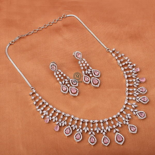 Gracy Pastel Pink Designer Necklace Set