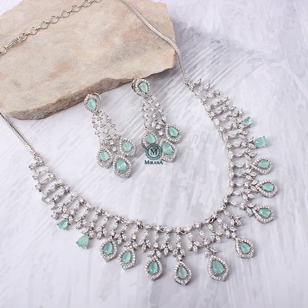 Gracy Pastel Green Designer Necklace Set