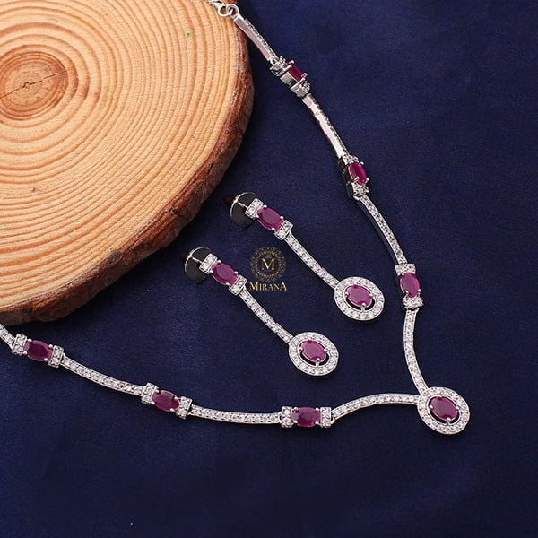 Rubans Ruby Designer Necklace Set