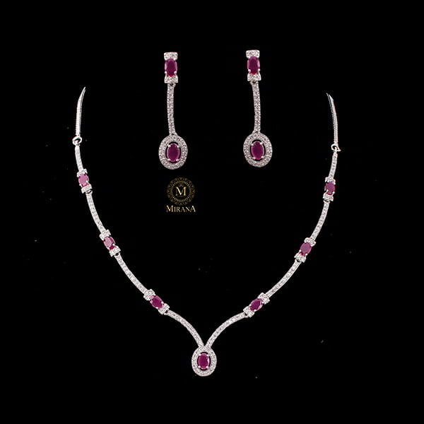 Rubans Ruby Designer Necklace Set