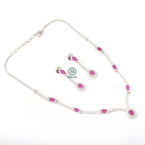 Rubans Ruby Designer Necklace Set