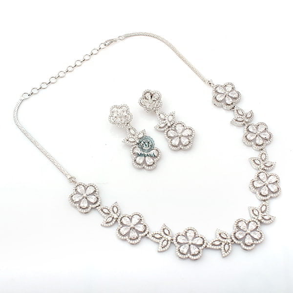 Neysa CZ Designer Necklace Set