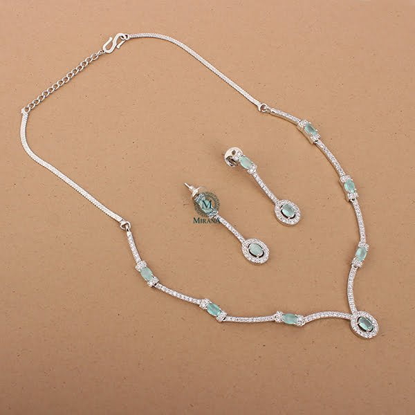 Rubans Pastel Green Designer Necklace Set