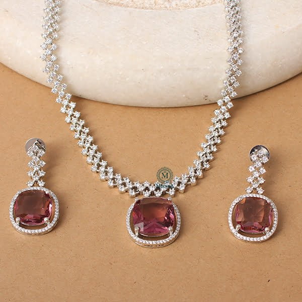 Nomisha Wine Color Necklace Set