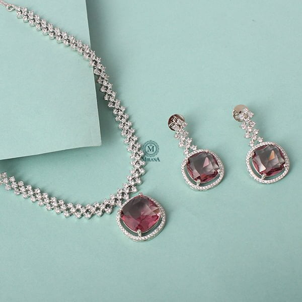 Nomisha Wine Color Necklace Set