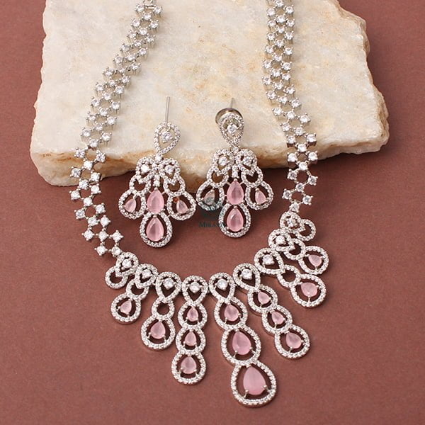 Daisy Pastel Pink Designer Necklace Set