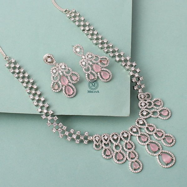 Daisy Pastel Pink Designer Necklace Set