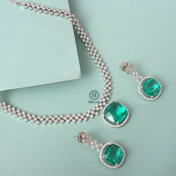 Nomisha Teal Color Designer Necklace Set