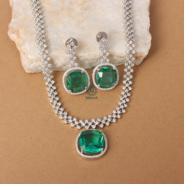 Nomisha Teal Color Designer Necklace Set