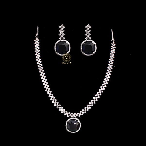 Nomisha Sapphire Blue Color Designer Necklace Set