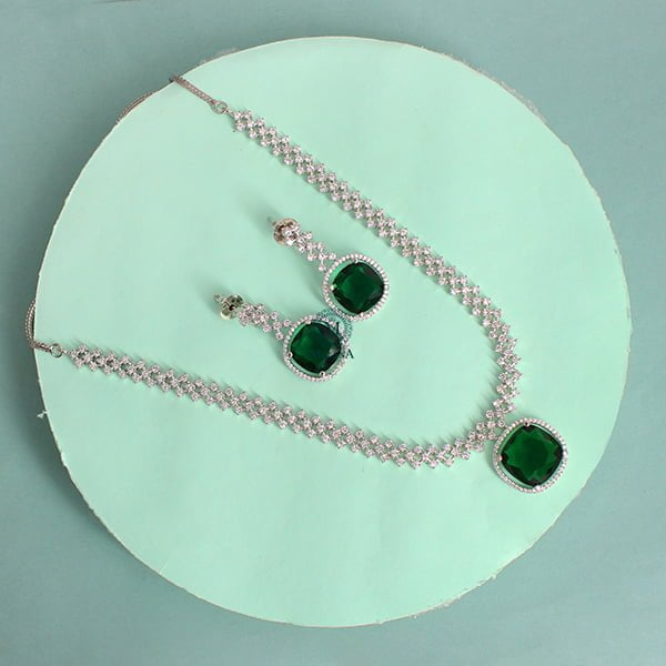 Nomisha Emerald Green Color Designer Necklace Set