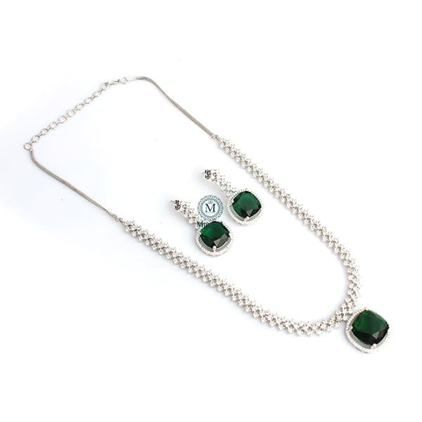 Nomisha Emerald Green Color Designer Necklace Set