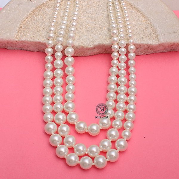 Barbie Three Layered Pearls Necklace