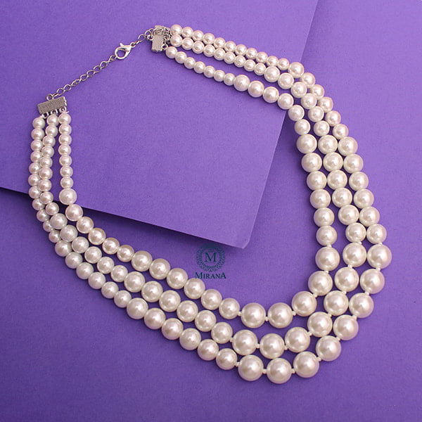 Barbie Three Layered Pearls Necklace