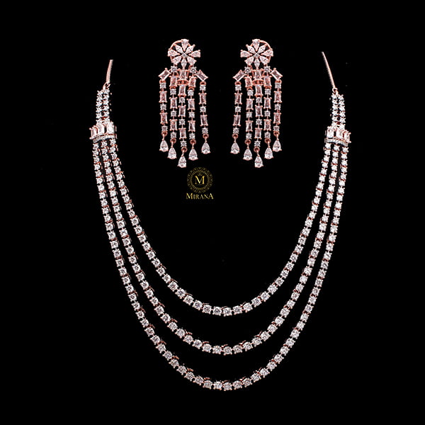 Prada Designer Triple Layered Necklace Set