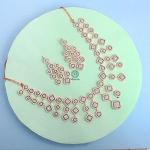 Zulia CZ Designer Necklace Set