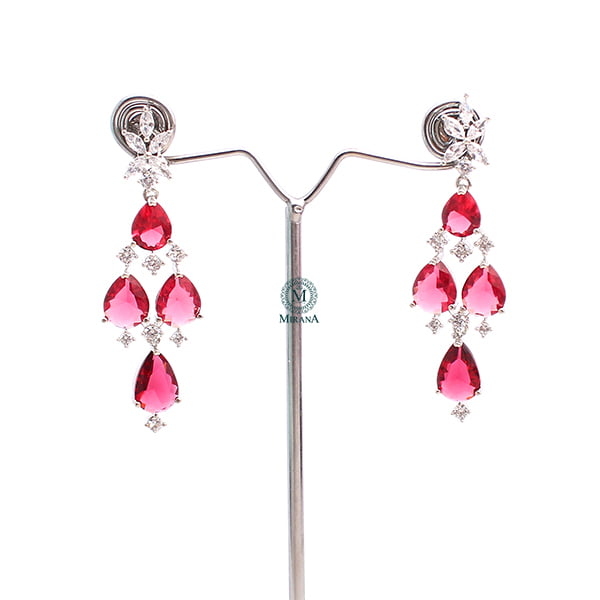 Elvi Red Designer Necklace Set