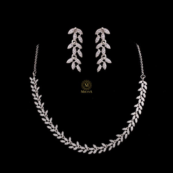 Saimi 925 Pure Silver Necklace Set