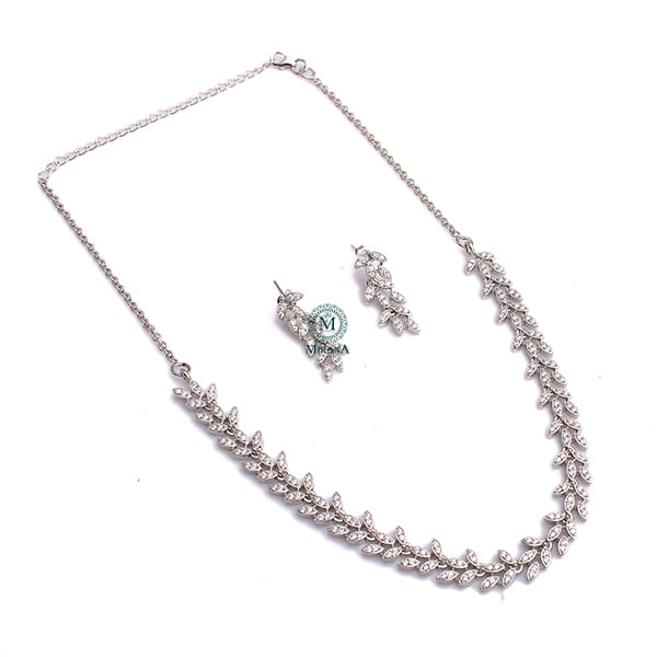 Saimi 925 Pure Silver Necklace Set