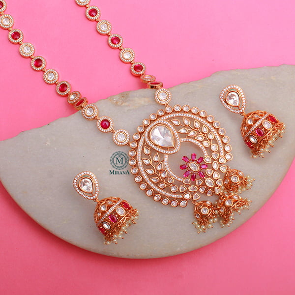 Dhriti Polki Long Designer Necklace Set