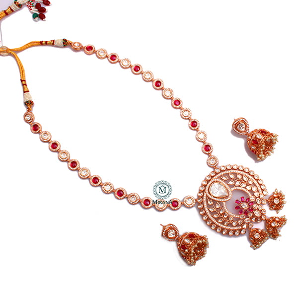 Dhriti Polki Long Designer Necklace Set