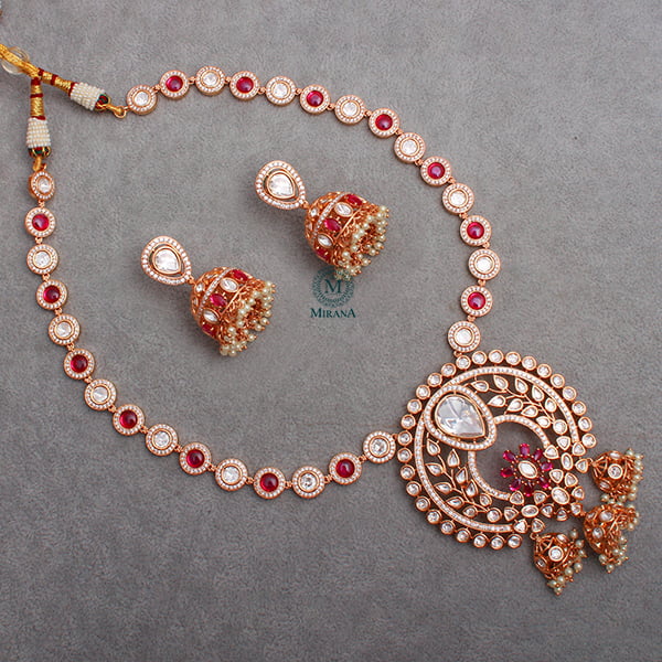 Dhriti Polki Long Designer Necklace Set