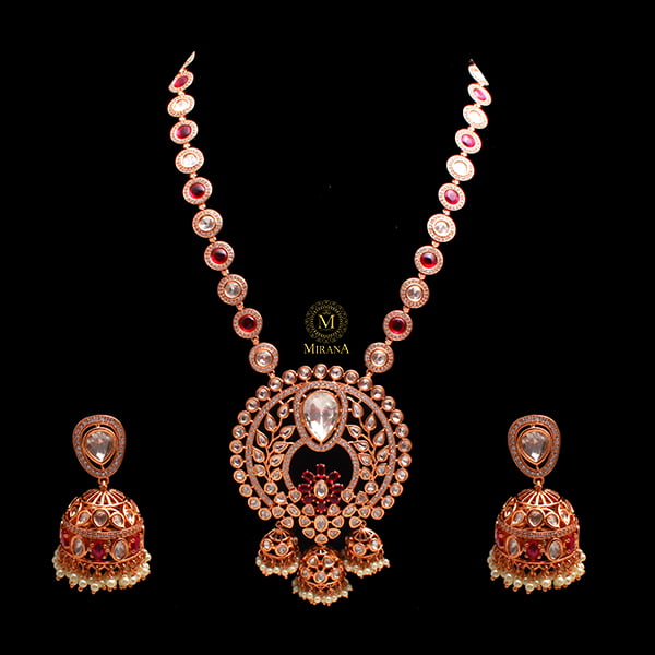 Dhriti Polki Long Designer Necklace Set