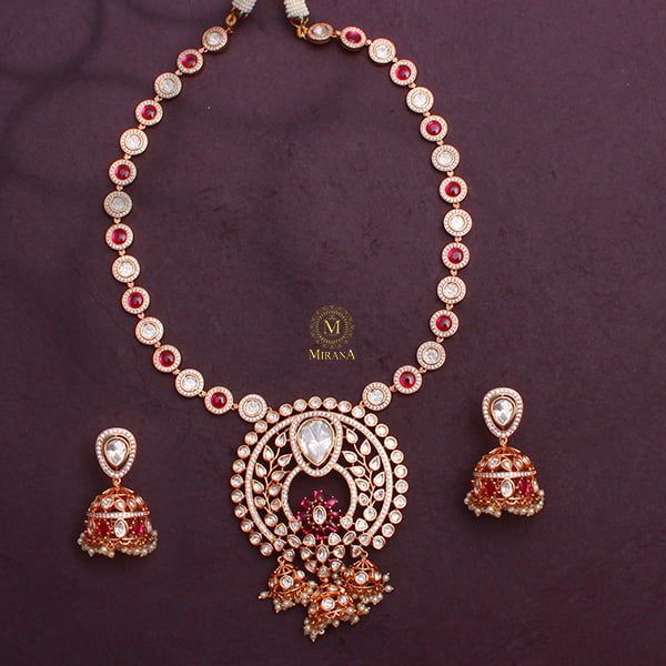 Dhriti Polki Long Designer Necklace Set