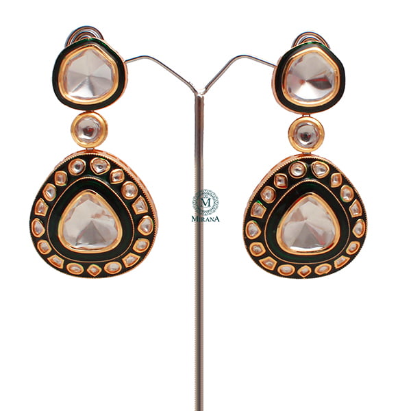 Tisya Polki Long Designer Necklace Set
