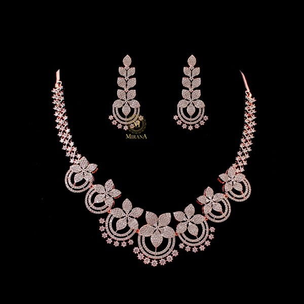 Lily CZ Designer Necklace Set