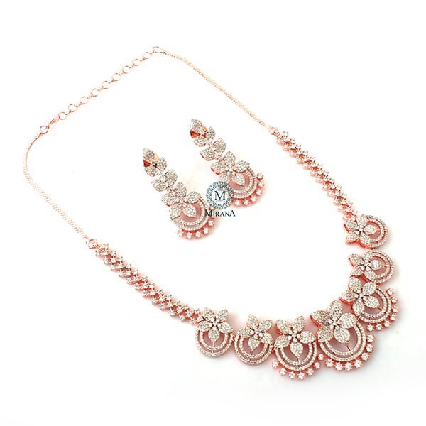 Lily CZ Designer Necklace Set