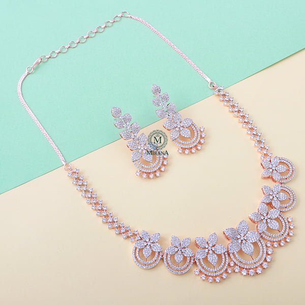 Lily CZ Designer Necklace Set