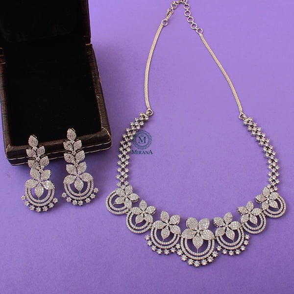 Lily CZ Designer Necklace Set