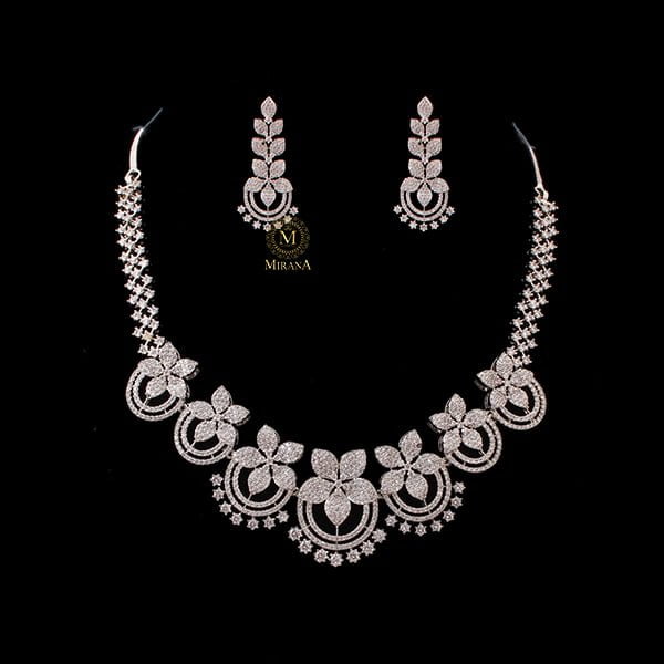 Lily CZ Designer Necklace Set