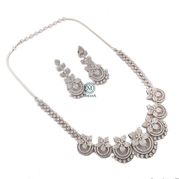 Lily CZ Designer Necklace Set