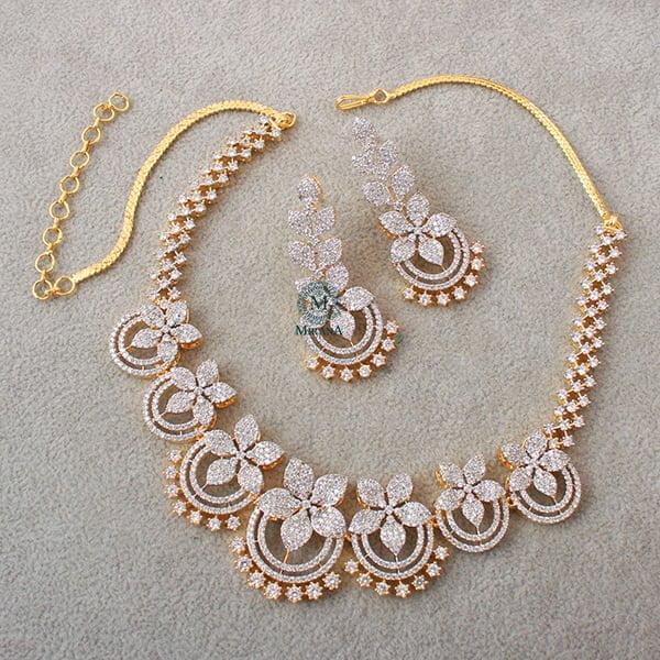 Lily CZ Designer Necklace Set