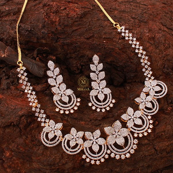 Lily CZ Designer Necklace Set