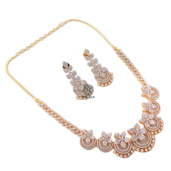 Lily CZ Designer Necklace Set