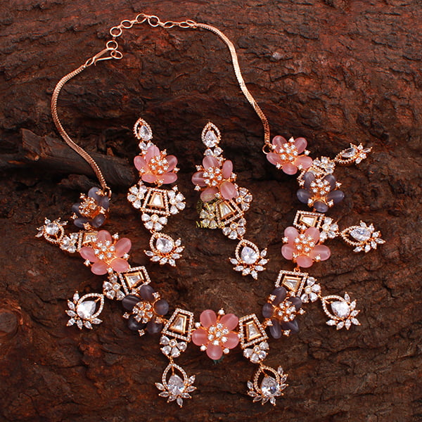 Pallavi Multi Colour Polki Designer Necklace Set