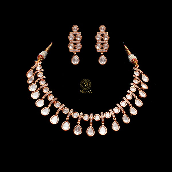 Arisha Polki Designer Necklace Set